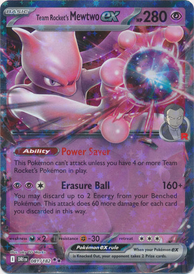 Team Rocket's Mewtwo ex - 081/182 - Double Rare
