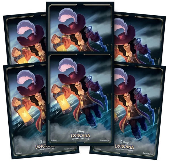 DISNEY LORCANA CARD SLEEVE SET 1 CAPTAIN HOOK