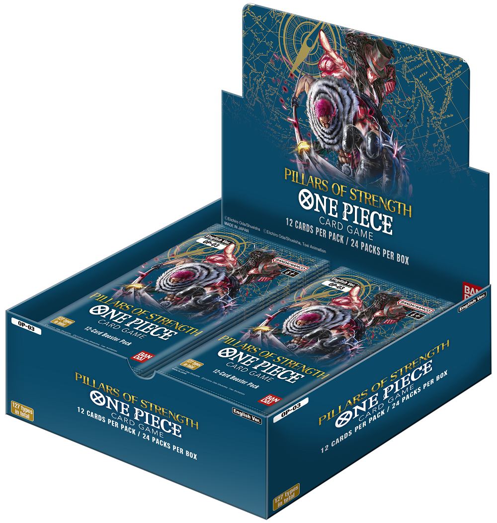 ONE PIECE CG OP-03 PILLARS OF STRENGTH BOOSTER BOX Forest City Collectibles ONE PIECE CG OP-03 PILLARS OF STRENGTH BOOSTER BOX Forest City Collectibles