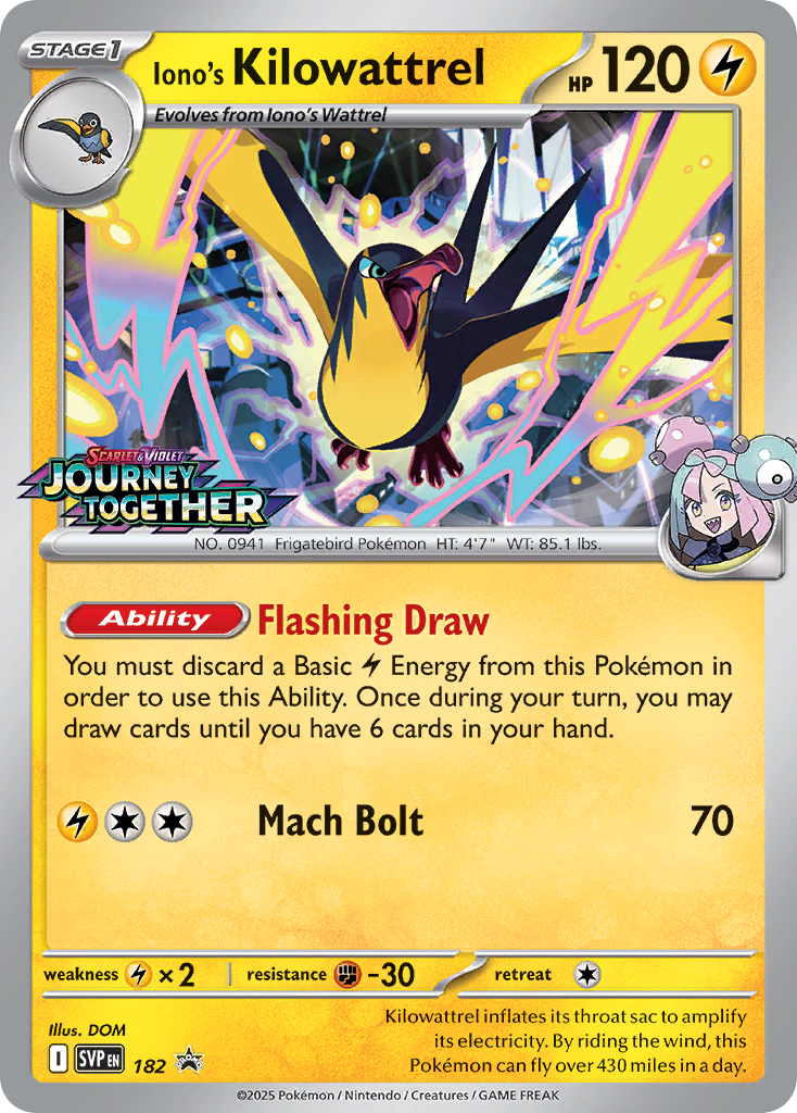 Iono's Kilowattrel SV Black Star Promos