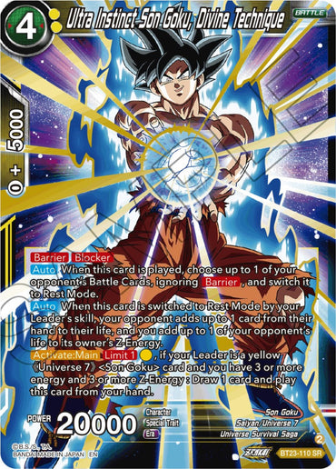 Ultra Instinct Son Goku, Divine Technique (BT23-110) [Perfect Combination]