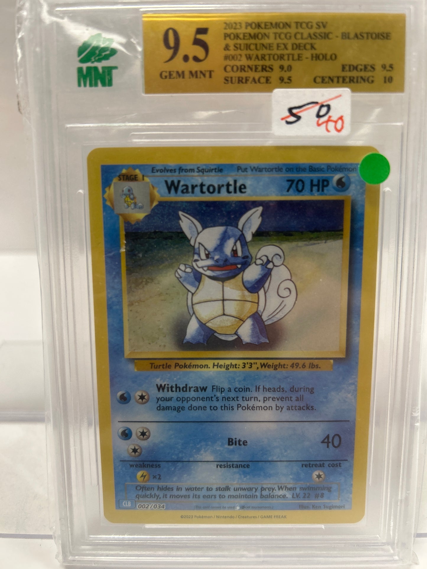 Wartortle 2023 002/034 - MNT (9.5)