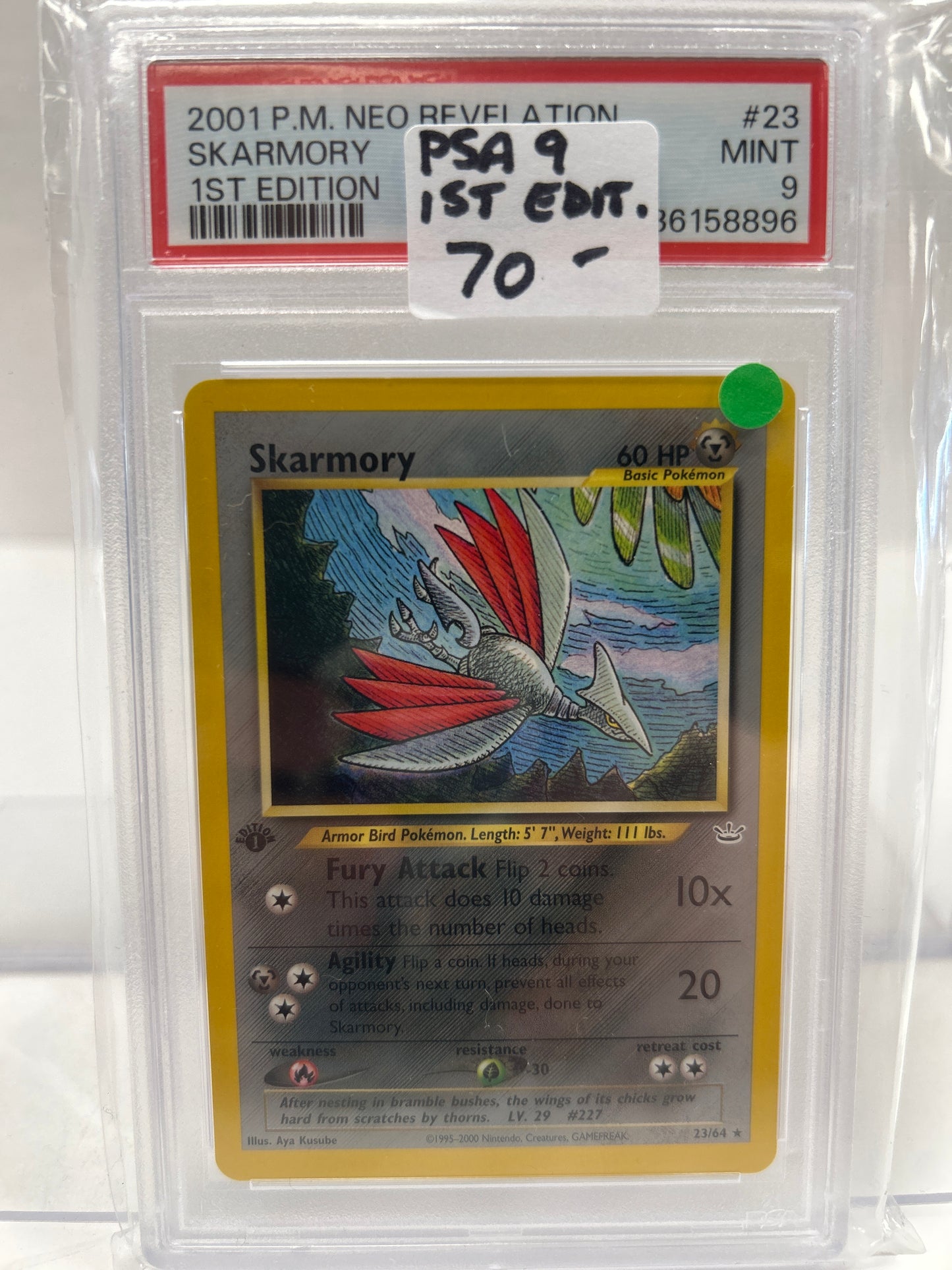 Skarmory 2001 23/64 - PSA (9) 1st Ed