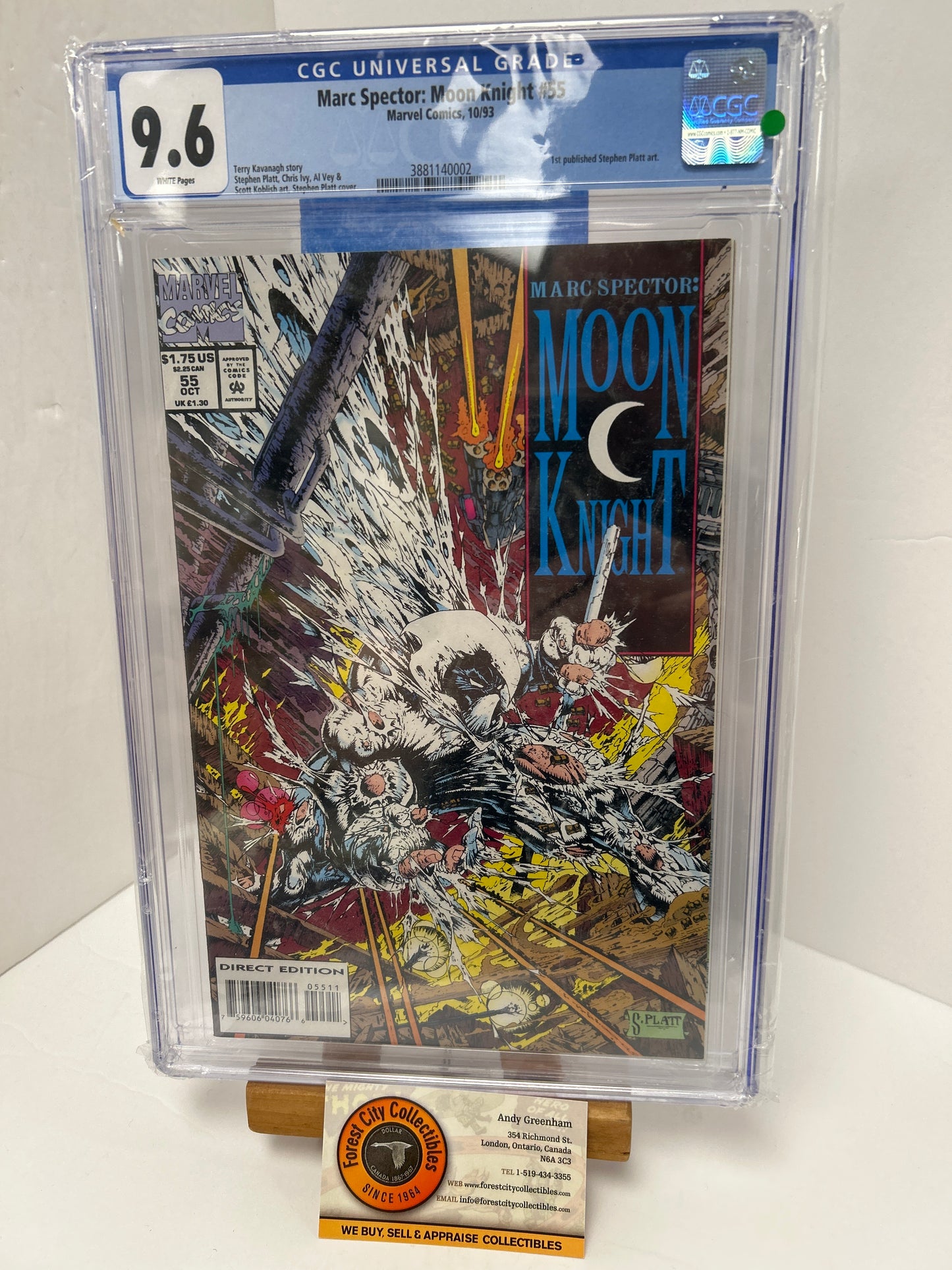 Marc Spector: Moon Knight #55 (White Pages) {CGC 9.6}