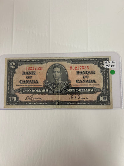 Bank Of Canada {1937} Grodon/Towers F+