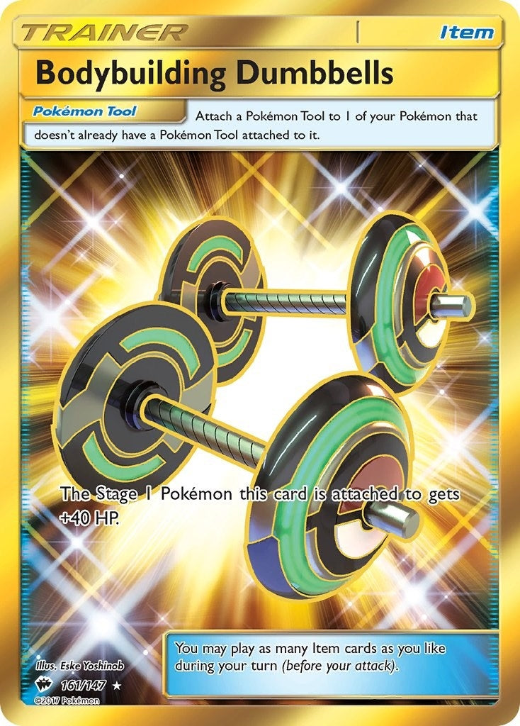 Image for Bodybuilding Dumbbells (Secret) (161/147) (SM03) - Pokemon