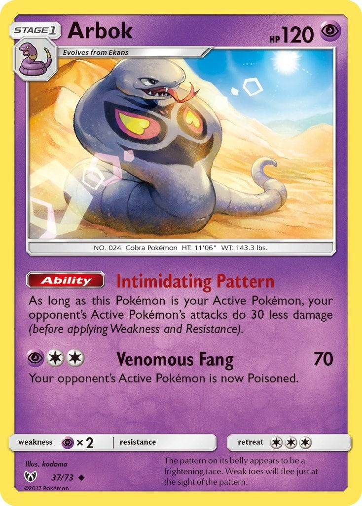 Image for Arbok (37/73) (SHL) - Pokemon