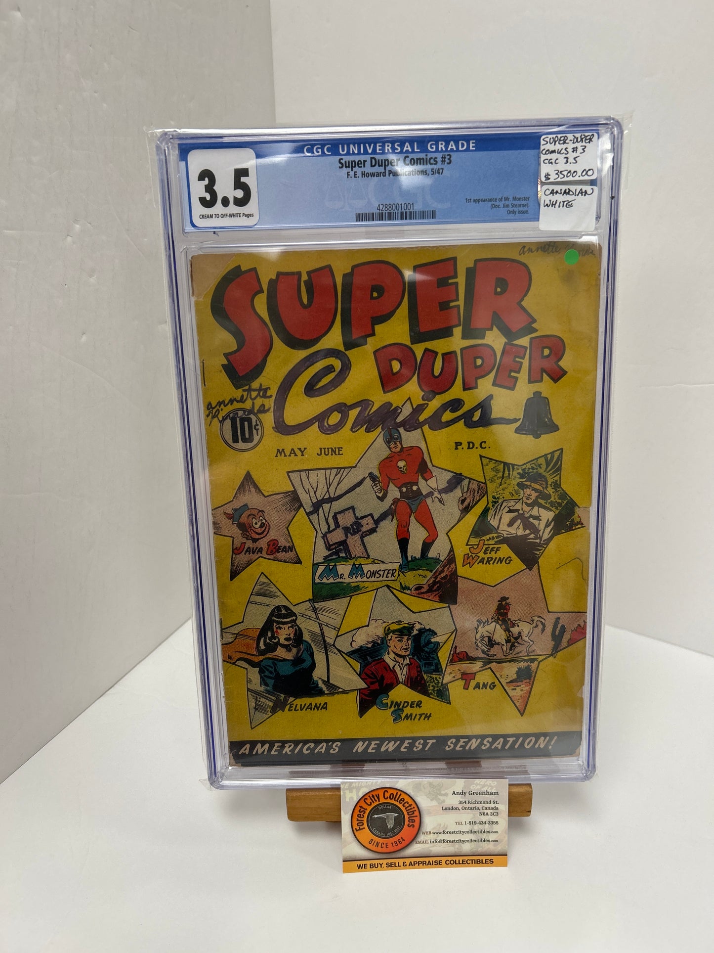 Super Duper Comics #3(Cream To Off-White Pages) {CGC 3.5}