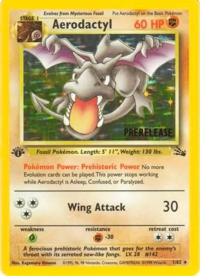 Image for Aerodactyl (Prerelease) (01/62) (PR) - Pokemon