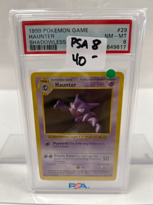 1999 Haunter Shadowless 29/102 - PSA (8)