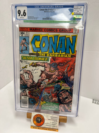 Conan the barbarian #71 (White Pages) {CGC 9.6}