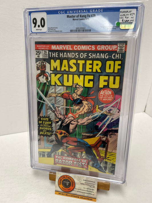 Master of kung Fu #29 (White Pages) {CGC 9.0}