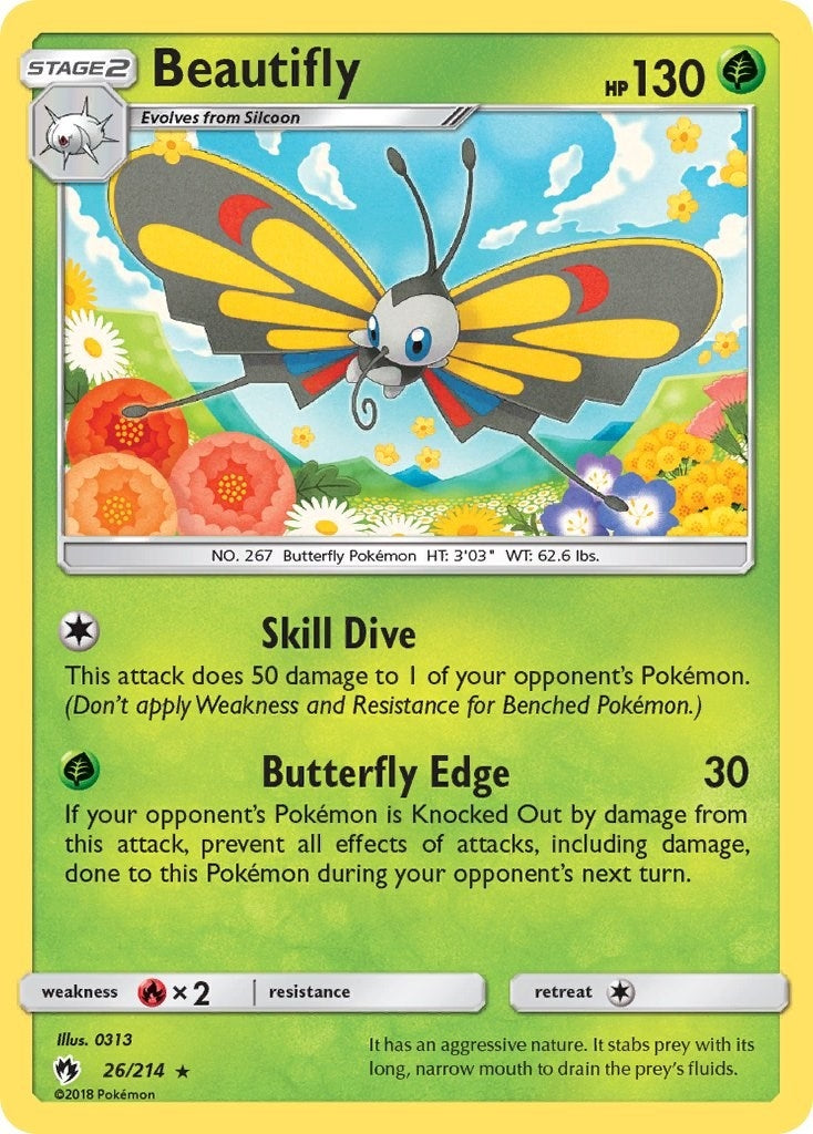 Image for Beautifly (26/214) (SM8) - Pokemon