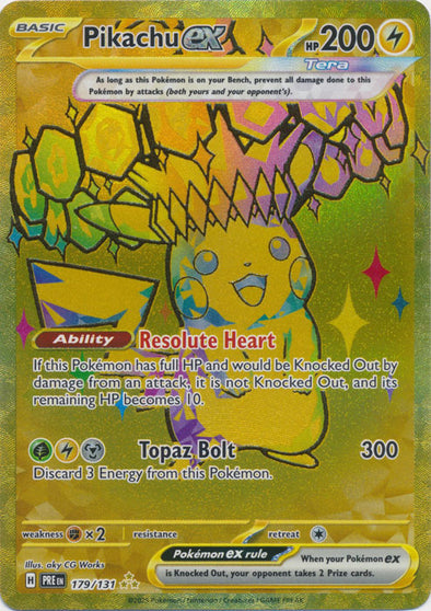 Pikachu ex - 179/131 - Gold Secret Rare