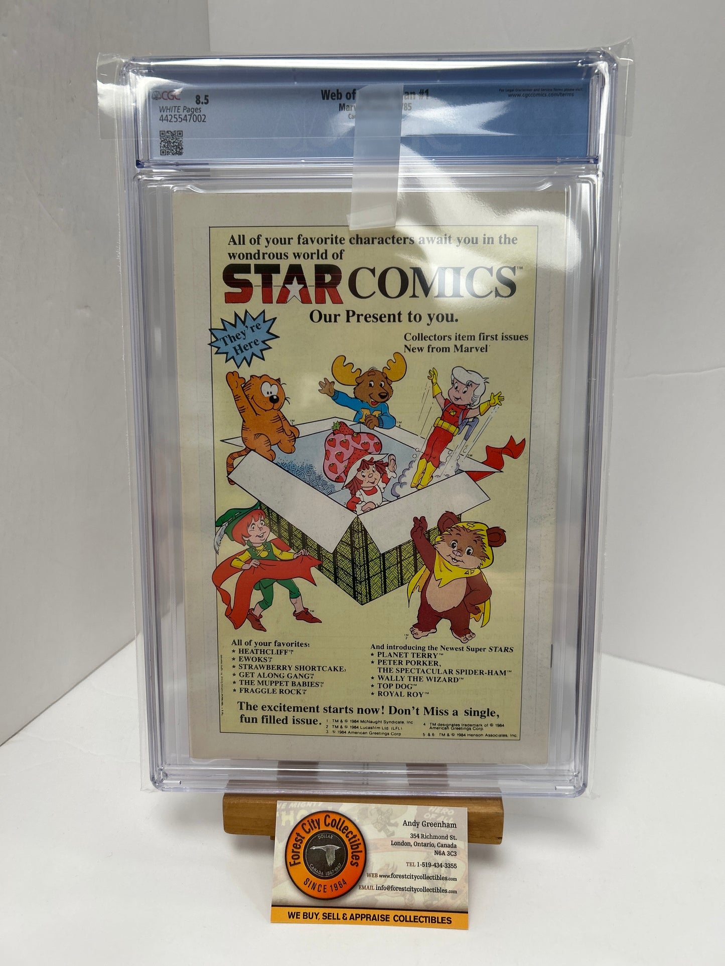 Web of Spider-man #1 (White Pages) {CGC 8.5}