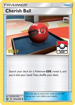 Image for Cherish Ball - 191a/236 (League Cup) [Staff] (191a/236) (PR) - Pokemon