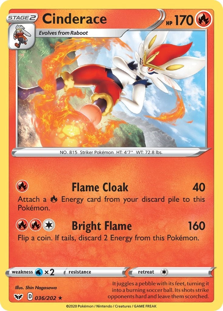 Image for Cinderace (036) (036/202) (SWSH01) - Pokemon