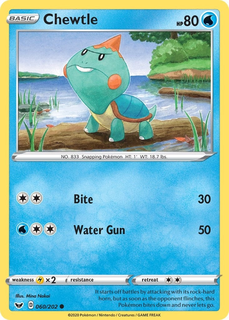 Image for Chewtle (060/202) (SWSH01) - Pokemon