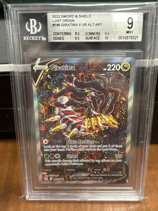 Giratina V (186/196) [Sword & Shield: Lost Origin] Beckett (BGS) 9 MINT