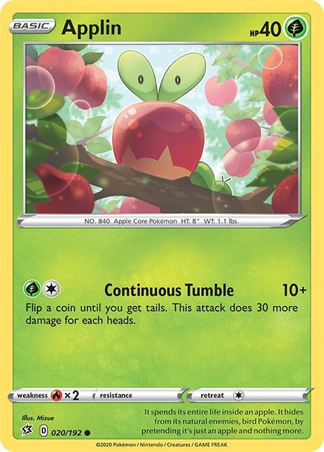Image for Applin (20) (020/192) (SWSH02) - Pokemon