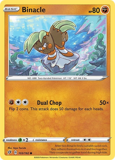 Image for Binacle (103/192) (SWSH02) - Pokemon