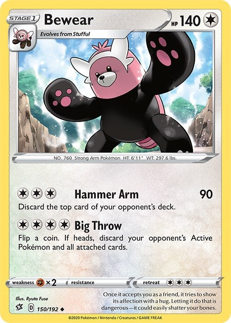 Image for Bewear (150/192) (SWSH02) - Pokemon
