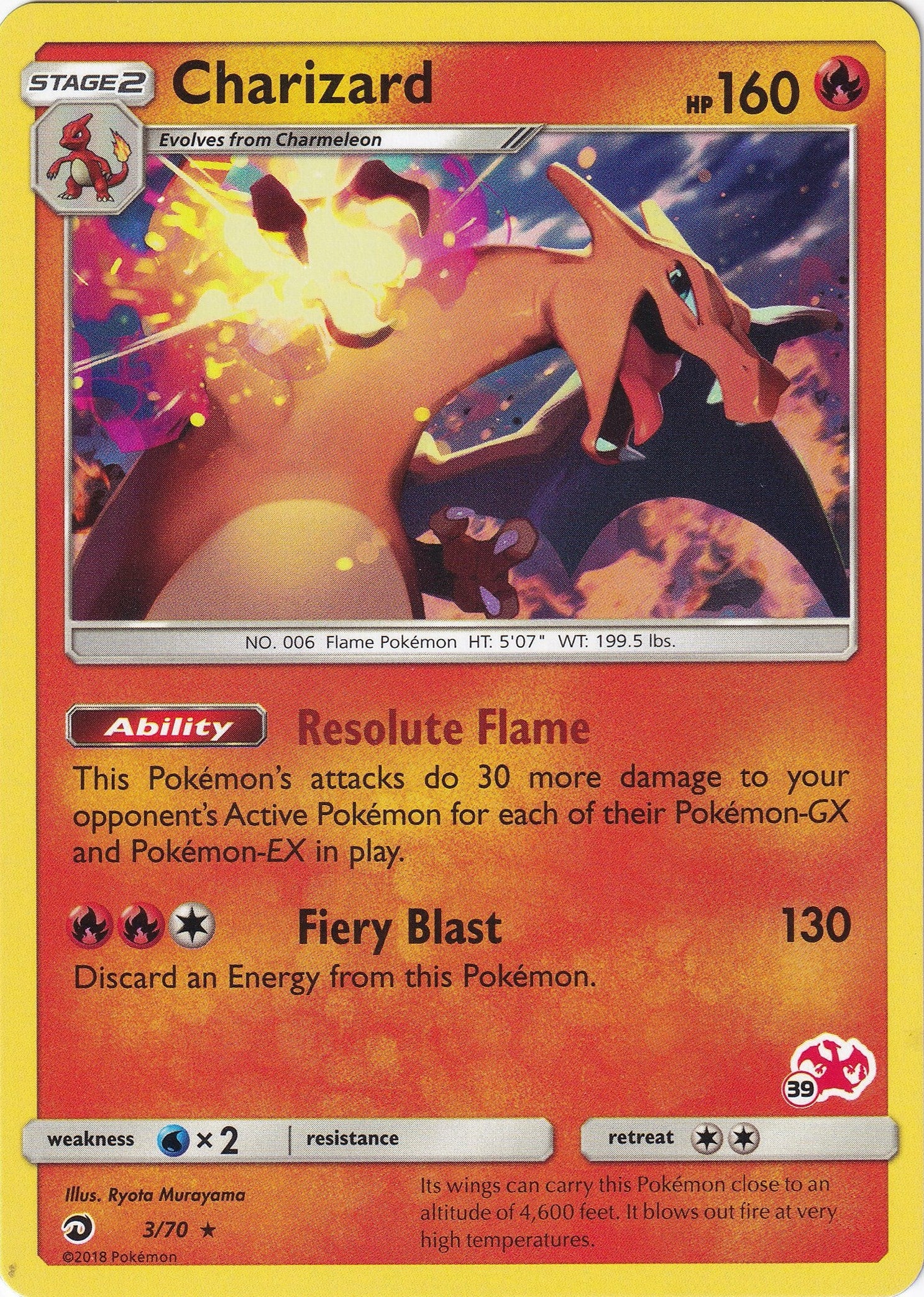 Image for Charizard - 3/70 (#39 Charizard Stamped) (003/070) (BTA) - Pokemon