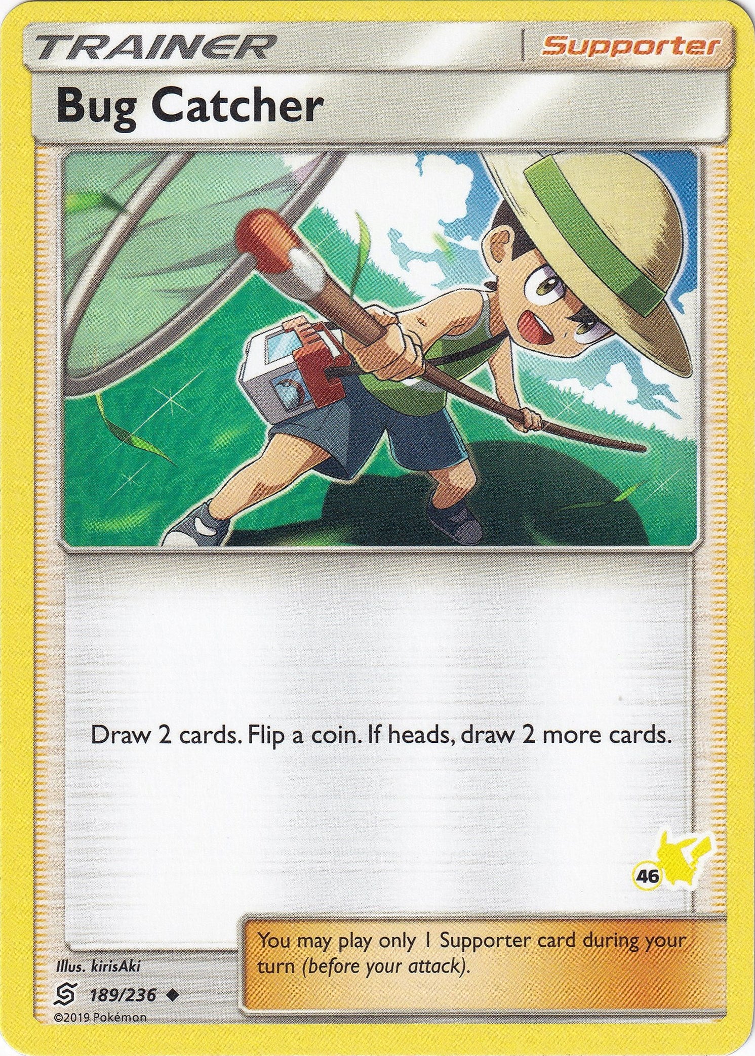 Image for Bug Catcher - 189/236 (#46 Pikachu Stamped) (189/236) (BTA) - Pokemon