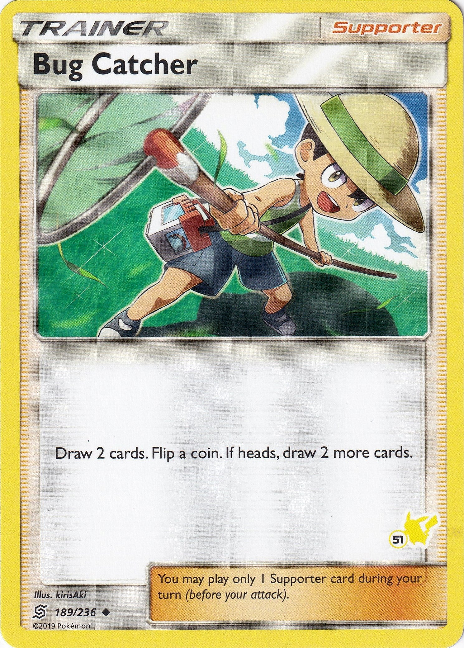 Image for Bug Catcher - 189/236 (#51 Pikachu Stamped) (189/236) (BTA) - Pokemon