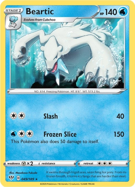 Image for Beartic (049/189) (SWSH03) - Pokemon