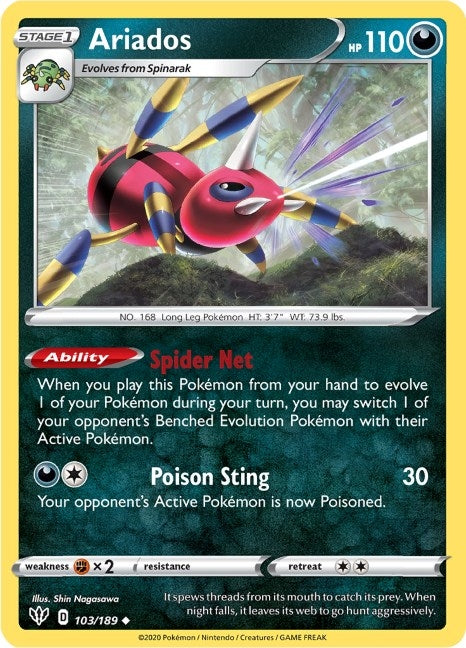 Image for Ariados (103/189) (SWSH03) - Pokemon