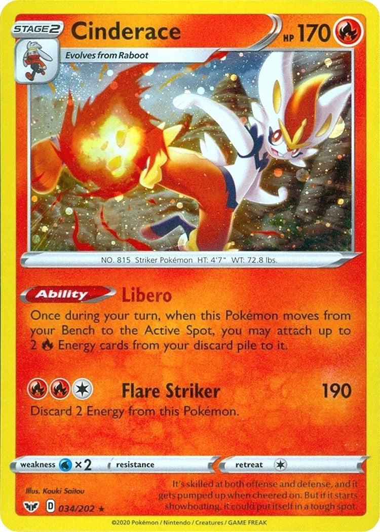 Image for Cinderace - 034/202 (Cosmos Holo) (034/202) (MCAP) - Pokemon