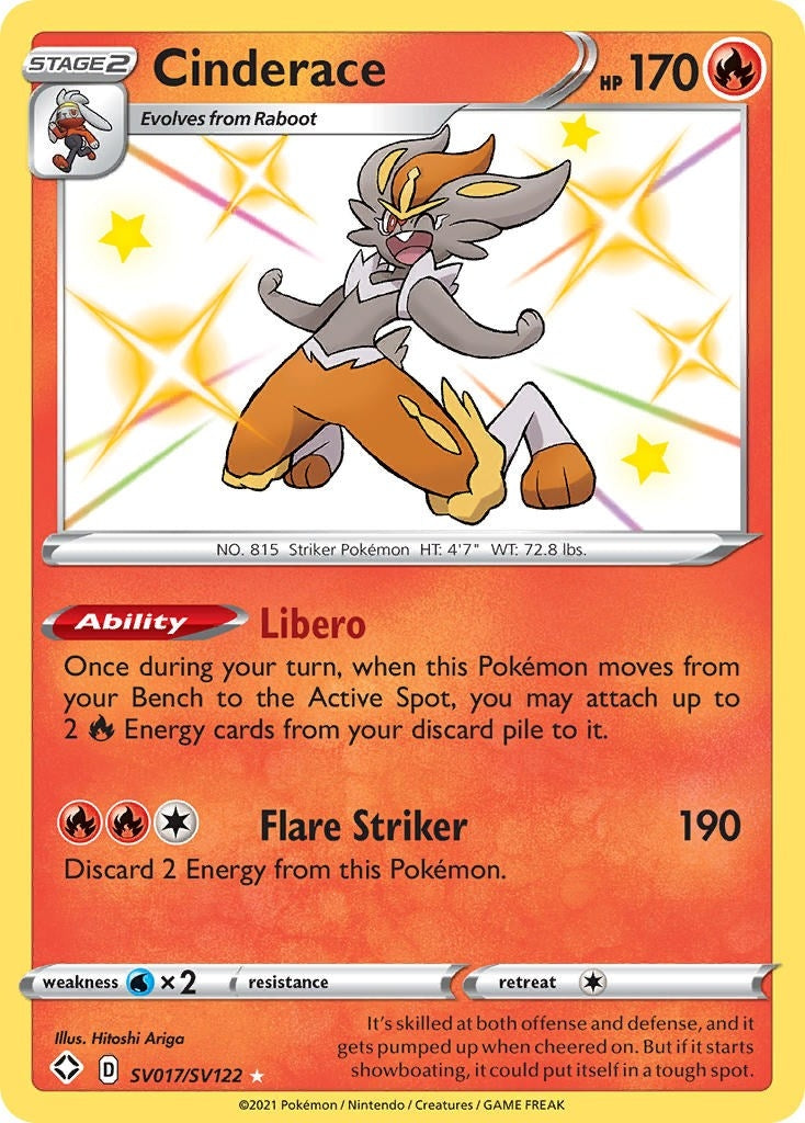 Image for Cinderace (SV017/SV122) (SHFSV) - Pokemon