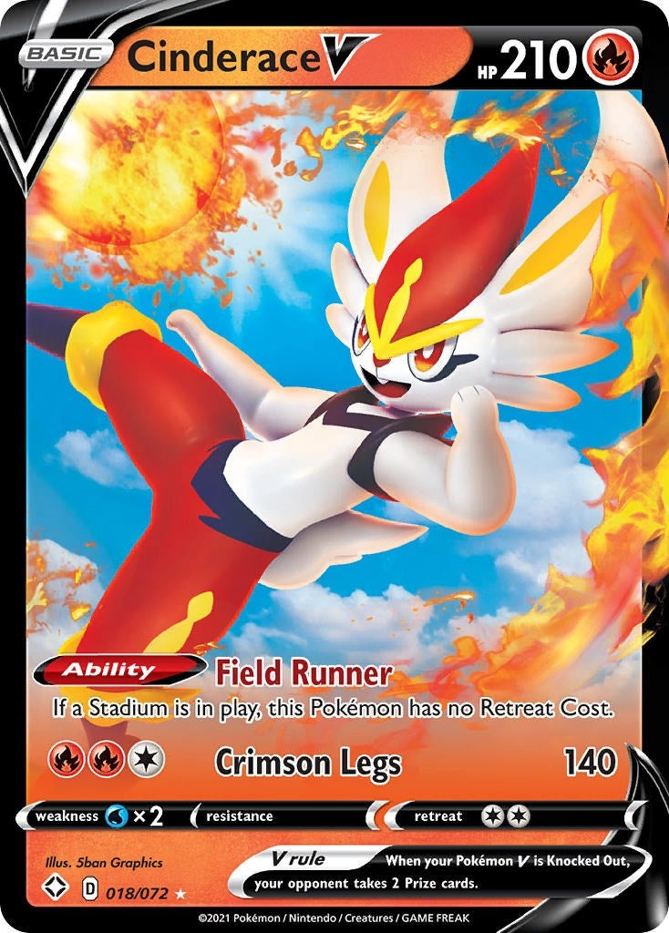 Image for Cinderace V (018/072) (SHF) - Pokemon