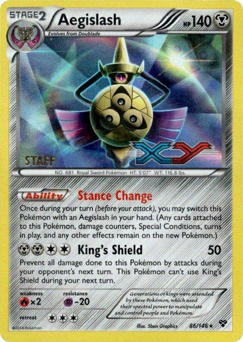 Image for Aegislash - 86/146 (Prerelease) [Staff] (86/146) (PR) - Pokemon