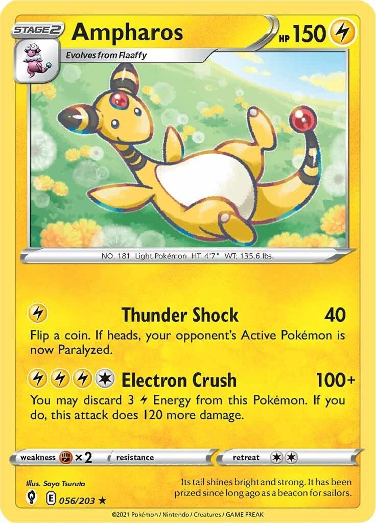 Image for Ampharos (056/203) (SWSH07) - Pokemon