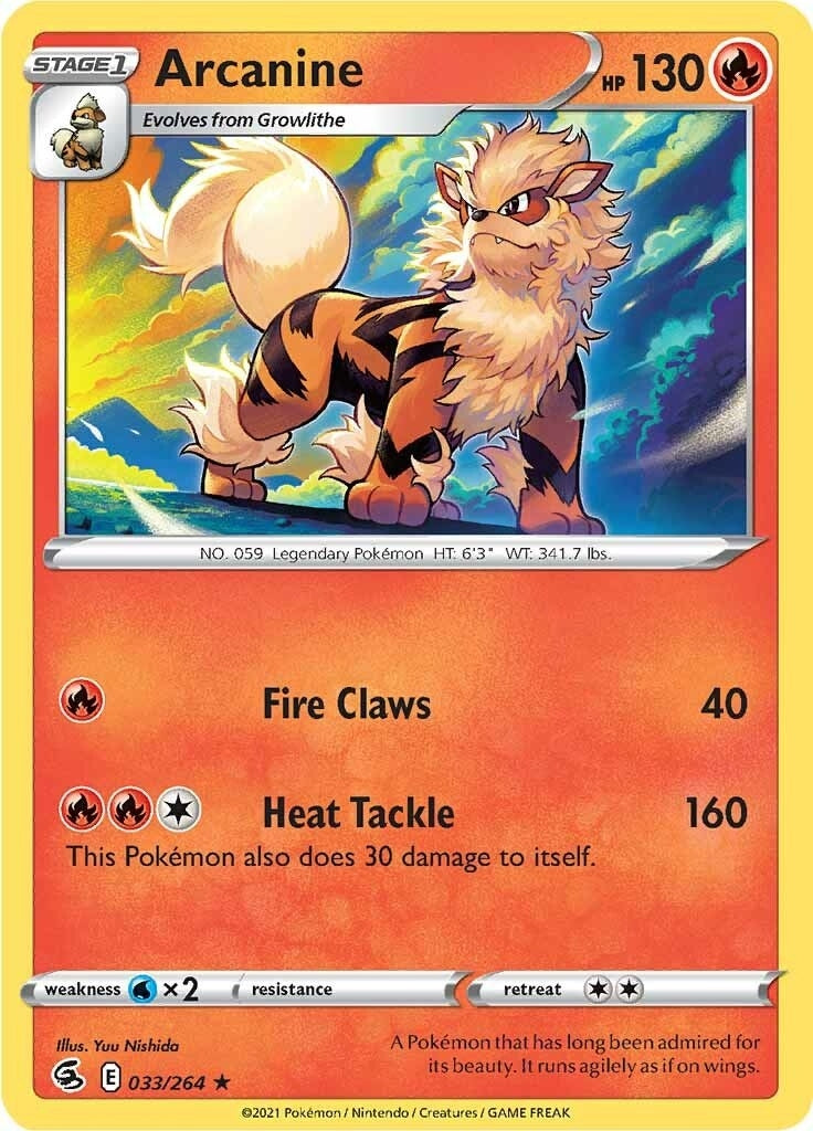 Image for Arcanine (033/264) (SWSH08) - Pokemon