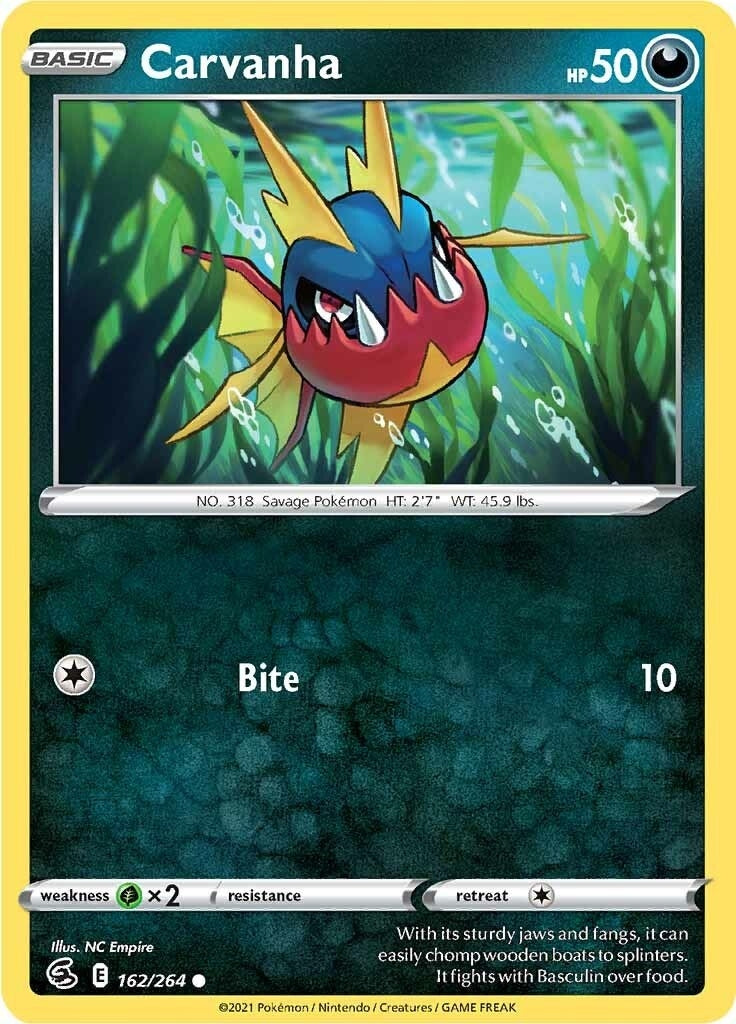 Image for Carvanha (162/264) (SWSH08) - Pokemon