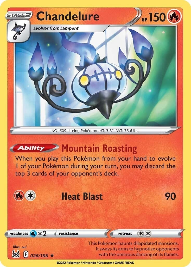 Image for Chandelure (026/196) (SWSH11) - Pokemon