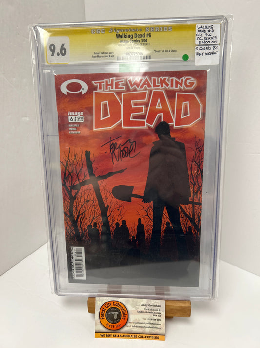 Walking Dead #6 (White Pages) {CGC 9.6} Signed by Tony Moore