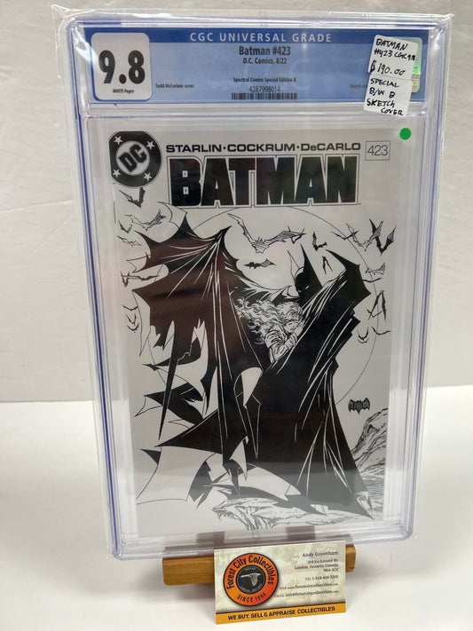 Batman #423 Special B/W Sketch Cover {CGC 9.8}