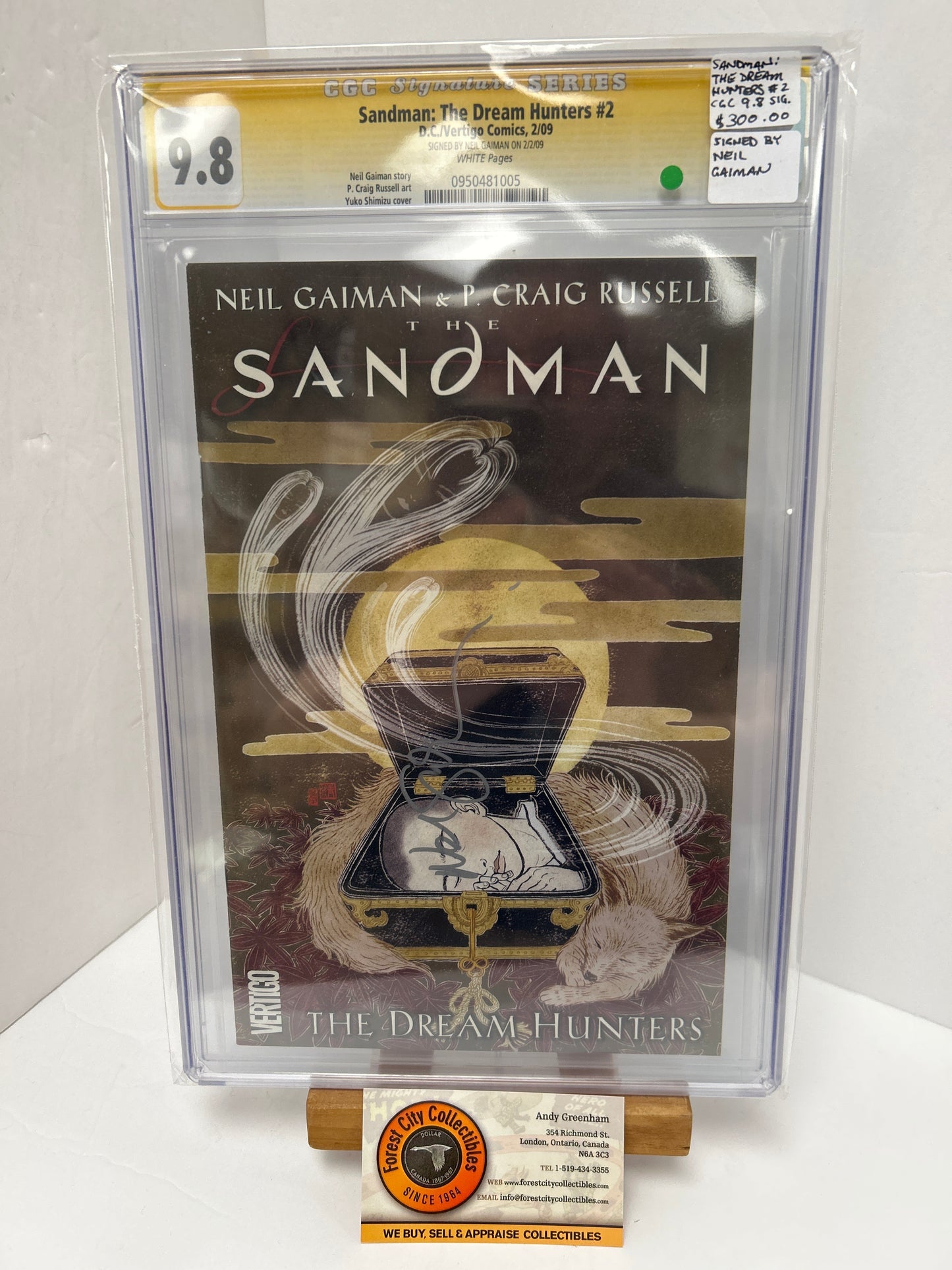 Sandman: The Dream Hunters #2 (White Pages) {CGC 9.8} Signed By Niel Gaiman