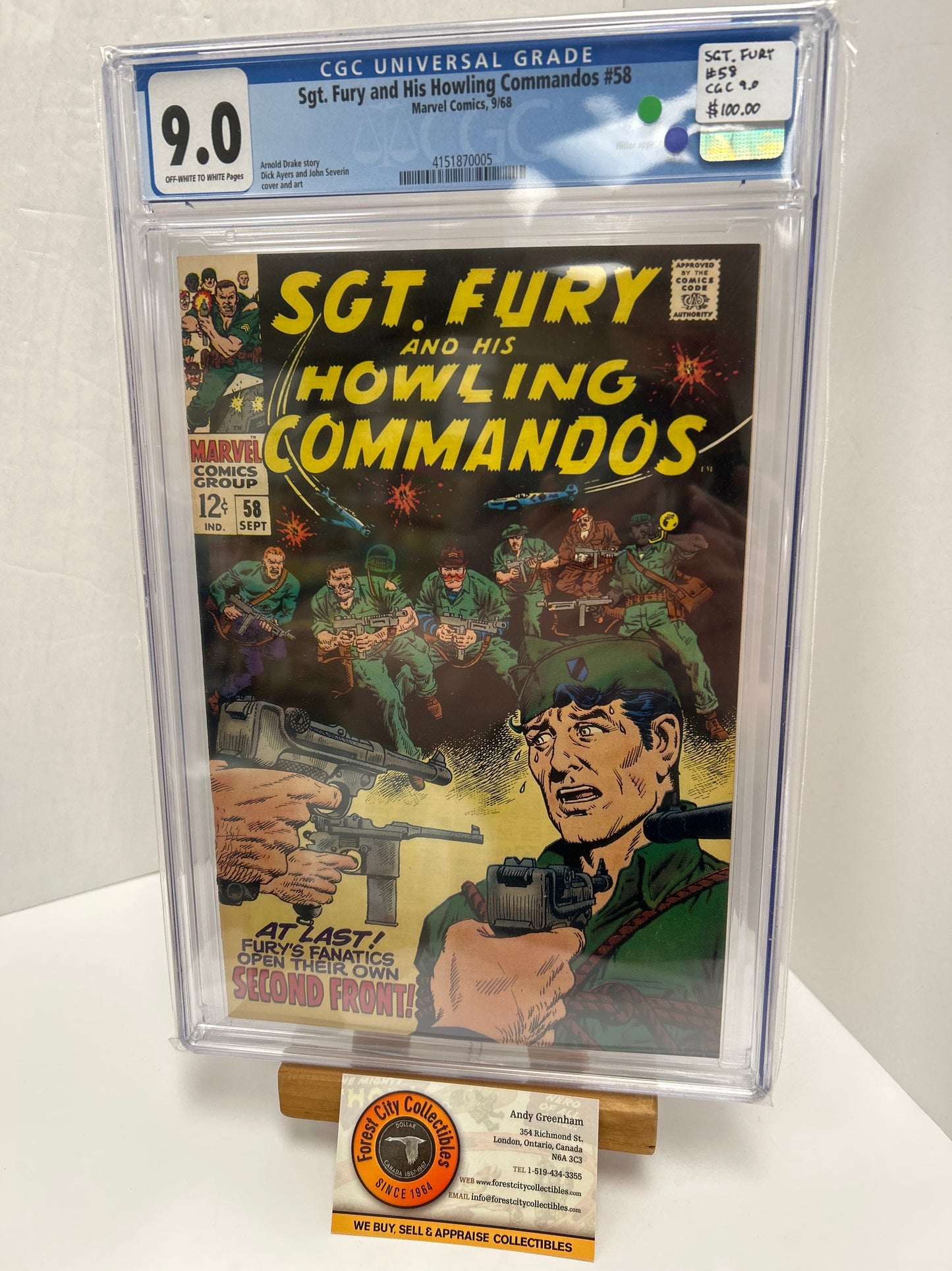Sgt. Fury and His Howling Commandos #58 (White Pages) {CGC 9.0}