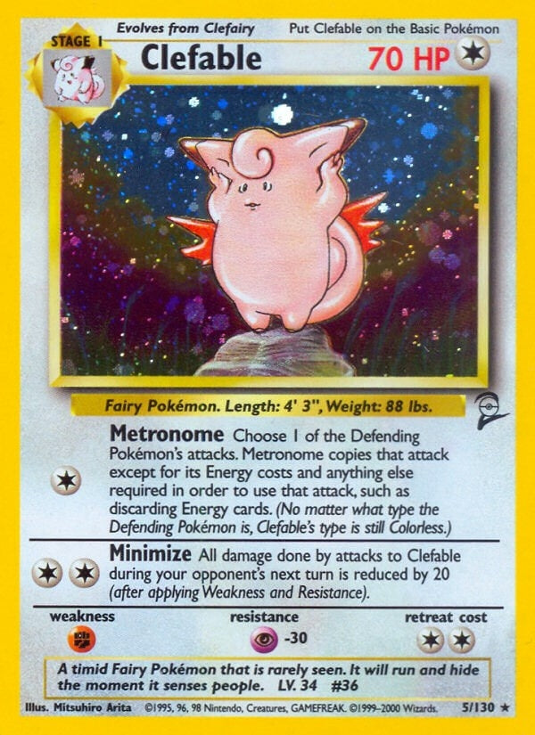 Image for Clefable (005/130) (BS2) - Pokemon