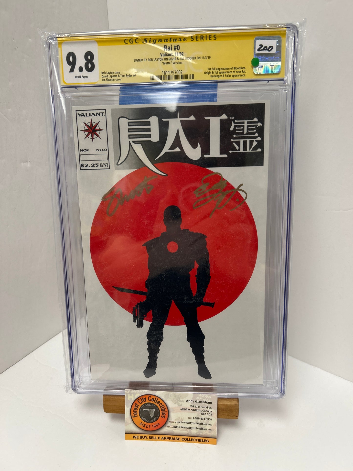 Rai #0 (White Pages) {CGC 9.8} Signed By Bob Layton