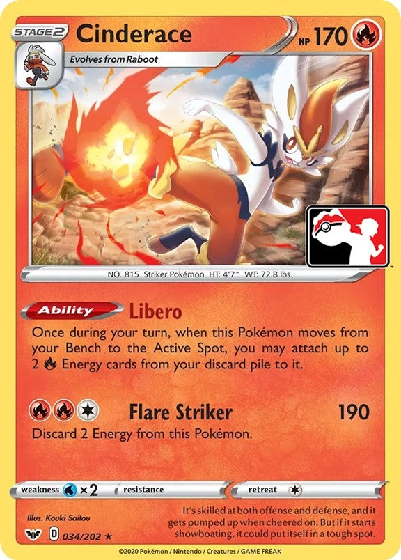 Image for Cinderace (034/202) - Pokemon