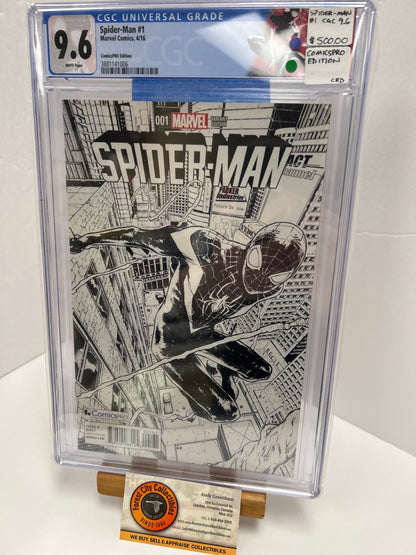 Spider-man #1 (White Pages) {CGC 9.6}