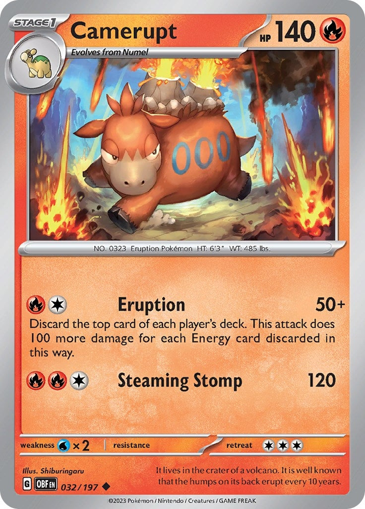 Image for Camerupt (032/197) (OBF) - Pokemon