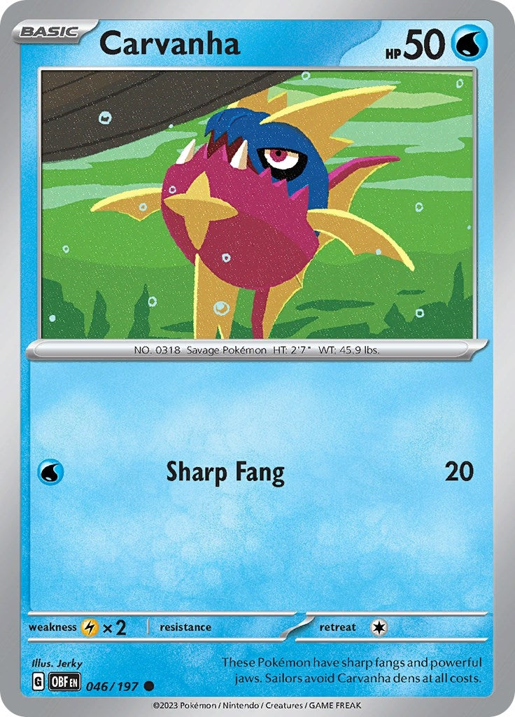 Image for Carvanha (046/197) (OBF) - Pokemon