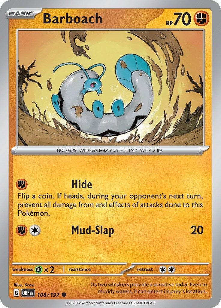 Image for Barboach (108/197) (OBF) - Pokemon
